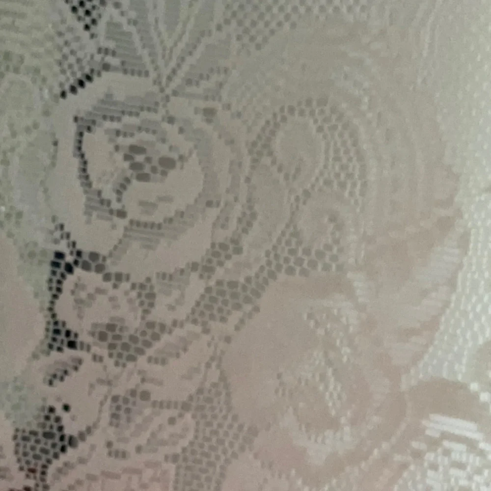 Lace Victorian Rose curtain valance, off white, rose-patterned lace design.
